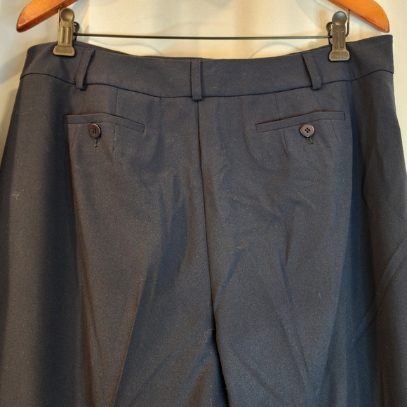 TALBOTS Women's 14 Navy Southhampton Straight Leg Pocketed Zip Front Pants - Picture 8 of 10